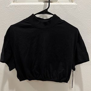 Alo Kick It Crop Tee W1367r Black - S